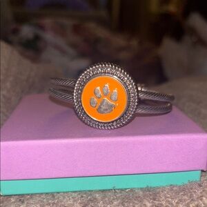 Clemson Tigers stainless steel cuff bracelet